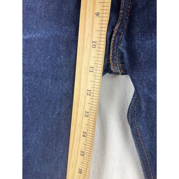 Levi Strauss Co 505 Mens Dark Wash Straight Leg Jeans W30 L34 (fits 32x33) - Picture 7 of 15